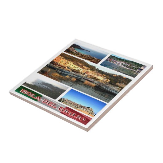 TSC122 GIGLIO EILAND, Mozaïek, Toscane, Tegeltje (Zijkant)