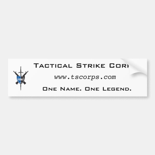 TSC-Bumpersticker - Gepersonaliseerd Bumpersticker (Voorkant)