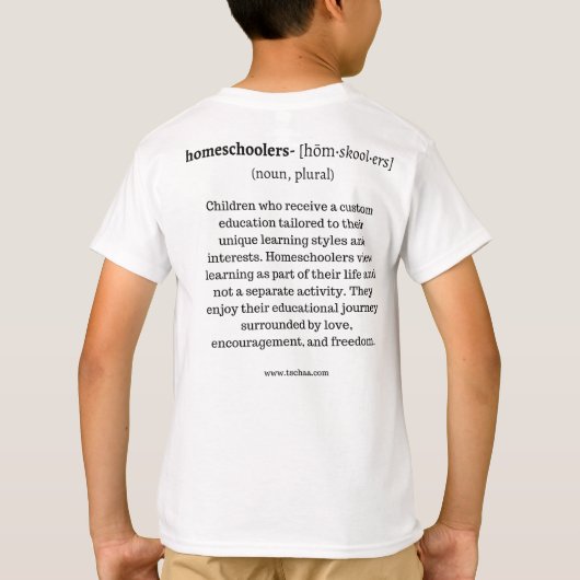 TSCHAA Homeschool Definition T-shirt (Achterkant)