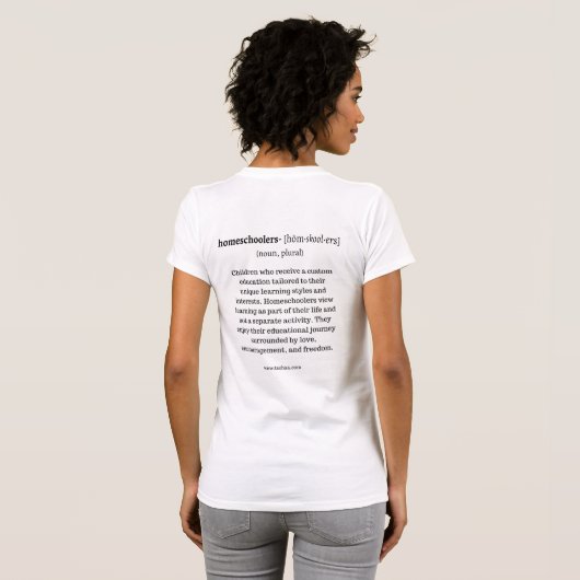 TSCHAA Homeschool Definition T-shirt (Achterkant volledig)