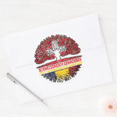 Tschad Tschadisch Schweizer Schweiz Baum Wurzel Ronde Sticker (Envelop)