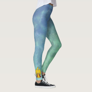 TSDS: Achtergrond van Justin en Miral Element Leggings