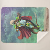 TSDS: Justin Arisdale Hoesje Art Solo Earth Sherpa Deken (Voorkant (horizontaal))