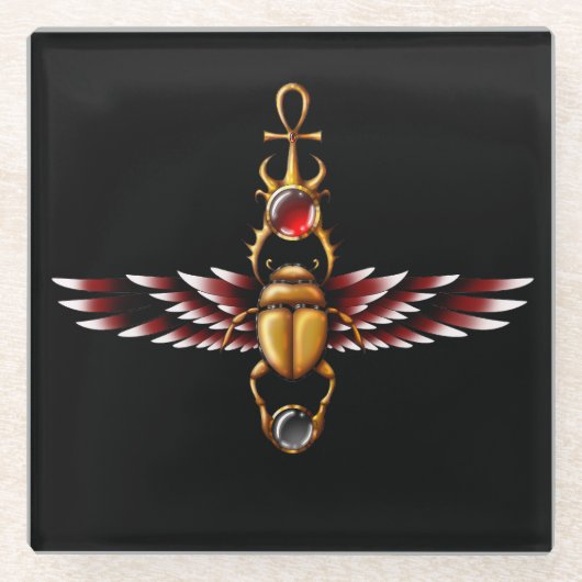 TSDS: Scarab Coat. van Seth Glazen Onderzetter (Voorkant)