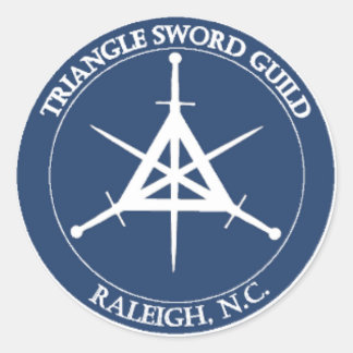 TSG Seal Sticker, Groot (wit op blauw) Ronde Sticker