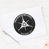 TSG Seal Sticker, groot (wit op zwart) Ronde Sticker (Envelop)