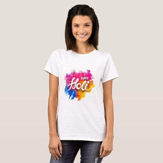 Tshert voor Holi T-shirt (Voorkant volledig)