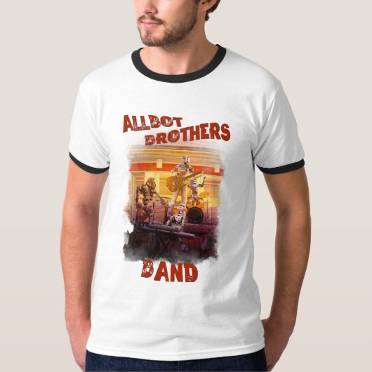 Tshirt Allbot Brothers Band / Bob's Saucer Repair (Voorkant)