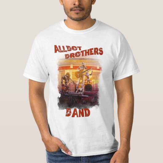 Tshirt Allbot Brothers Band / Bob's Saucer Repair (Voorkant)