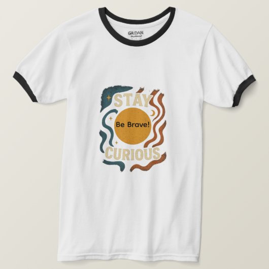 Tshirt design, witte & zwarte rand stijlvol (Design voorkant)