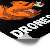 Tshirt Eekhoorn Drone Piloot Quadcopter Operators Poster (Hoek)