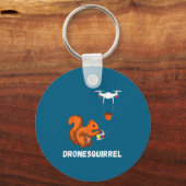 Tshirt Eekhoorn Drone Piloot Quadcopter Operators Sleutelhanger (Voorkant)