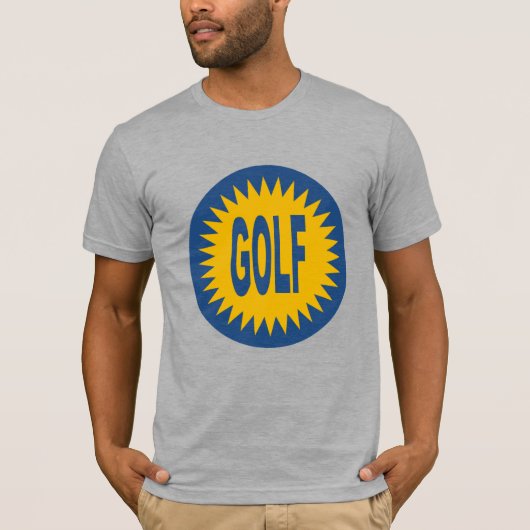 Tshirt fundamenteel BIO grijs gechineerd GOLF (Voorkant)