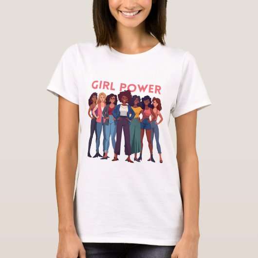 Tshirt Girl Power  (Voorkant)