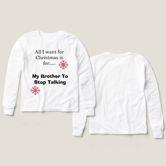 Tshirt Kinder lange mouw - Funny Xmas (Voorkant /achterkant)