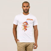 Tshirt Lucky Dragon: Geluk neemt vlucht (Voorkant volledig)