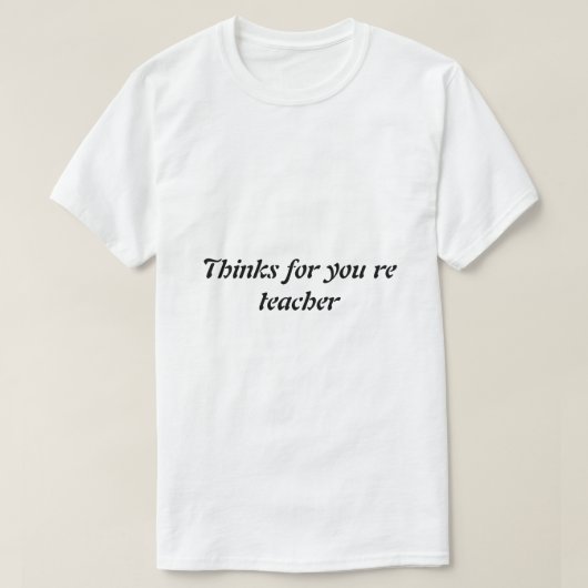 Tshirt mannen voor de leerkracht (Design voorkant)