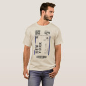 Tshirt met New York Boarding pass sticker (Voorkant volledig)