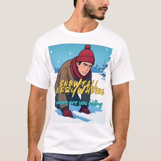 Tshirt Recall , find love, memories in snowfall  (Voorkant)
