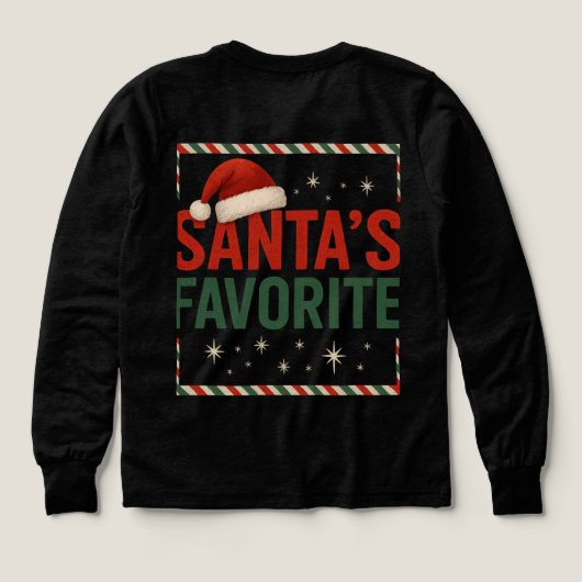 Tshirt van het meisje van de kerstman (Achterkant)