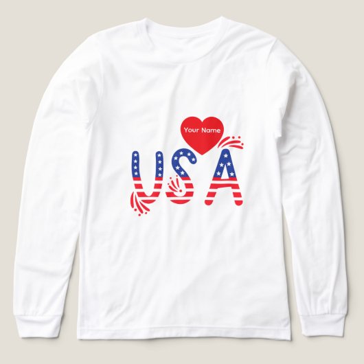 Tshirt volledig Slive Patriotic T-shirt met lange  (Voorkant)