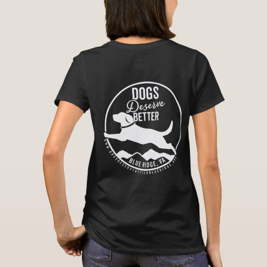 Tshirt voor dames - witte Logo (Achterkant)