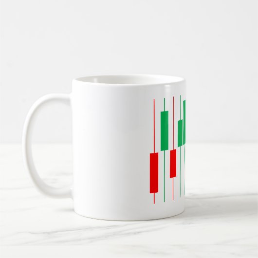 Tshirt voor de aandelenmarkt koffiemok (Links)