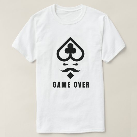Tshirt voor mannen spel OVER  (Design voorkant)