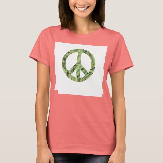 Tshirt voor vredesbordactie Groen (Voorkant)