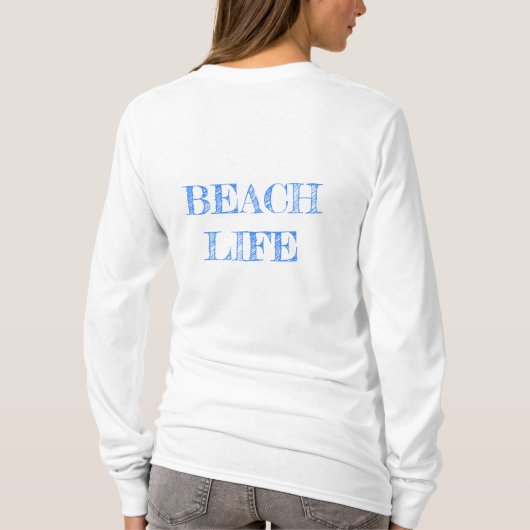 Tshirt; vuurtoren 5; blauw t-shirt (Achterkant)