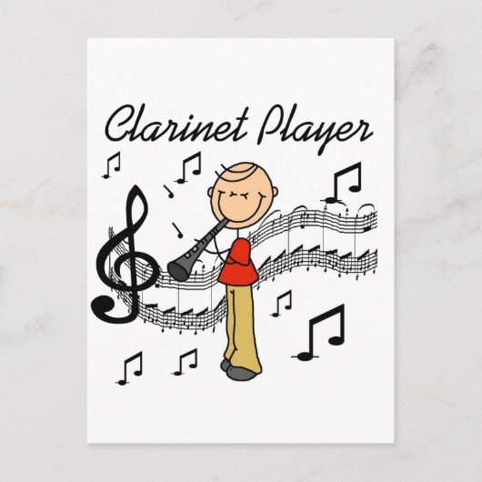 Tshirts en cadeautjes voor Clarinet Player van Sti Briefkaart (Voorkant)