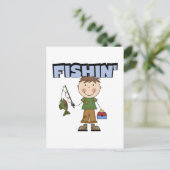 Tshirts en cadeautjes voor visjongen briefkaart (Staand voorkant)