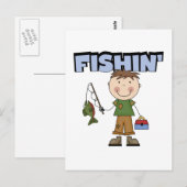 Tshirts en cadeautjes voor visjongen briefkaart (Voorkant / Achterkant)