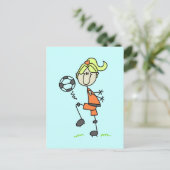 Tshirts en cadeautjes voor voetzoekers briefkaart (Staand voorkant)