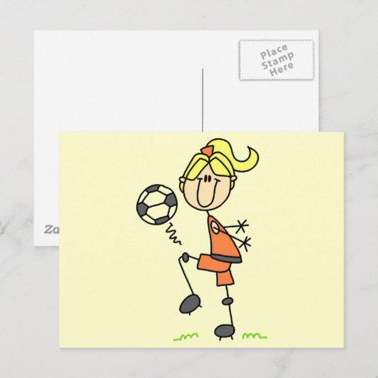 Tshirts en cadeautjes voor voetzoekers briefkaart (Voorkant / Achterkant)