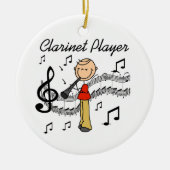Tshirts en cadeautjes voor zakelijke Clarinet-spel Keramisch Ornament (Voorkant)