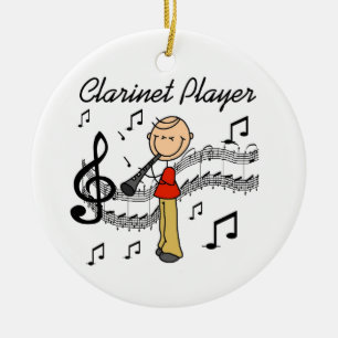 Tshirts en cadeautjes voor zakelijke Clarinet-spel Keramisch Ornament