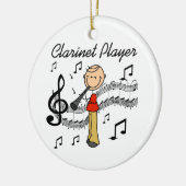 Tshirts en cadeautjes voor zakelijke Clarinet-spel Keramisch Ornament (Links)
