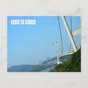 Tsing Ma Bridge in Hong Kong Briefkaart