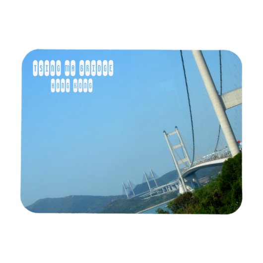 Tsing Ma Bridge in Hong Kong Magneet (Horizontaal)
