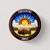 Tsistsistas Cirkel Ronde Button 3,2 Cm (Voorkant)
