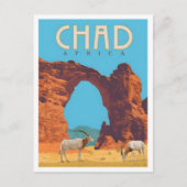 Tsjaad Afrika Vintage Reizen Briefkaart (Voorkant)