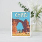 Tsjaad Afrika Vintage Reizen Briefkaart (Staand voorkant)