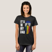 Tsjaad en Basotho Mix DNA Erfgoed Vlag T-shirt (Voorkant volledig)