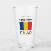 Tsjaad en Tsjadische vlag Persoonlijk  Glas (Achterkant)