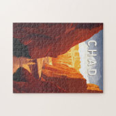 Tsjaad Illustratie Reis Kunst Vintage Legpuzzel (Horizontaal)
