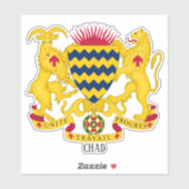 Tsjaad Nationaal Wapen Patriottisch Sticker (Vel)