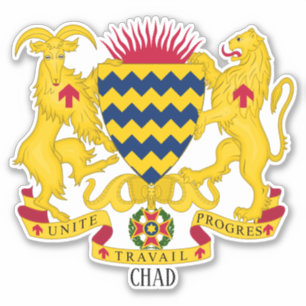 Tsjaad Nationaal Wapen Patriottisch Sticker