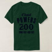 Tsjaad Powers 200  donkerblauwe tekst T-shirt (Design voorkant)