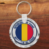 Tsjaad Ronde Embleem Sleutelhanger (Voorkant)